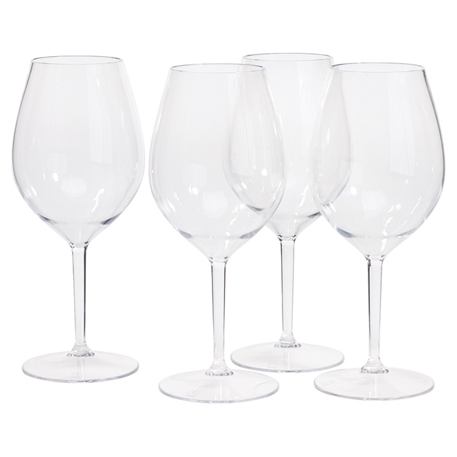 Verres à vin résistants aux chocs, 4 pièces