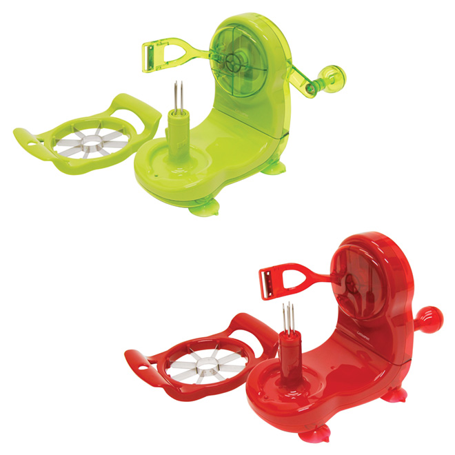 Apple Peeler with Spring Loaded Arm, Blade and Ejector