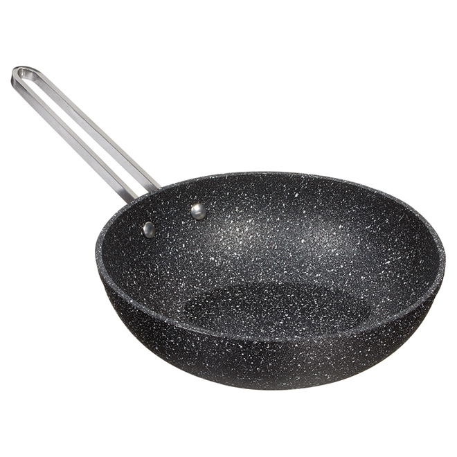 Mini wok en aluminium forgé, 18 cm x 3,5 cm, noir