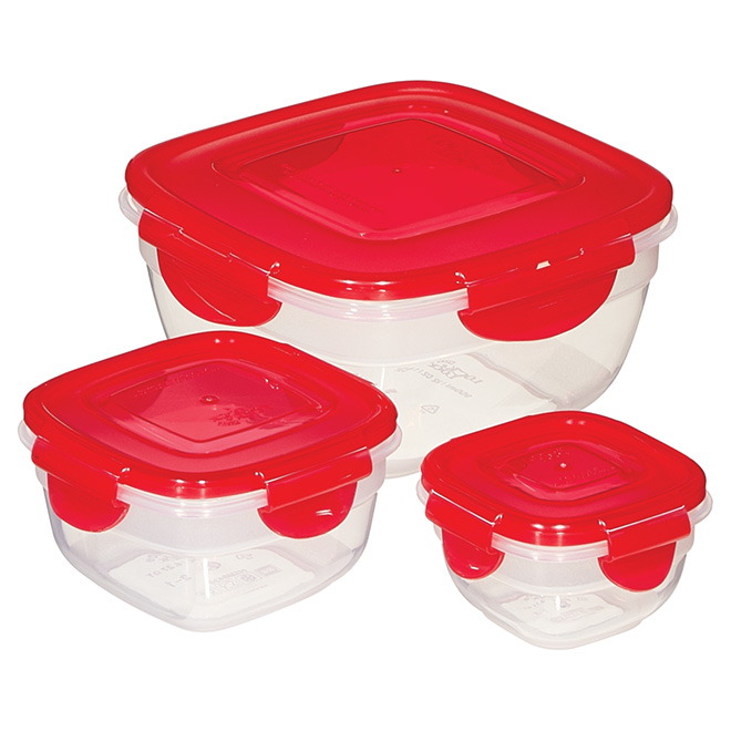 Ensemble de 3 contenants pour salade, polypropylène