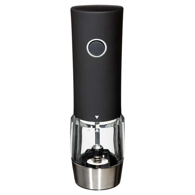Rechargeable Electric Pepper Grinder - Plastic- Black