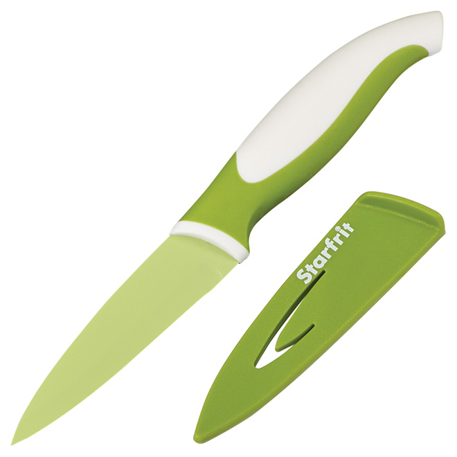 Couteau à parer en polypropylène, 3", vert