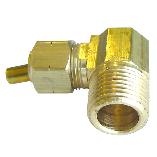 Elbow - Brass - 90° - 3/8" x 3/8" - Tube x MIP