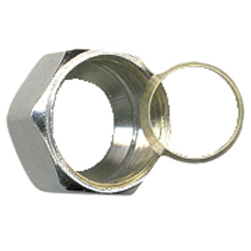 Compression Nut with Sleeve - Brass - 3/8"
