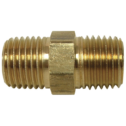 Mamelon de tuyau, laiton, 1/8", MIP x MIP