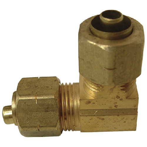 Elbow - Brass - 90° - 1/4" x 1/4" - Tube x Tube