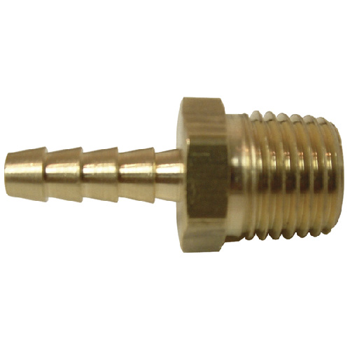 Hose Barb - Brass - 3/16" x 1/4" - Barb x MIP