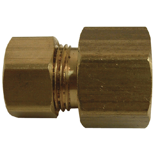 Flare Coupling - Brass - 3/8" x 3/8" - Tube x Female FL