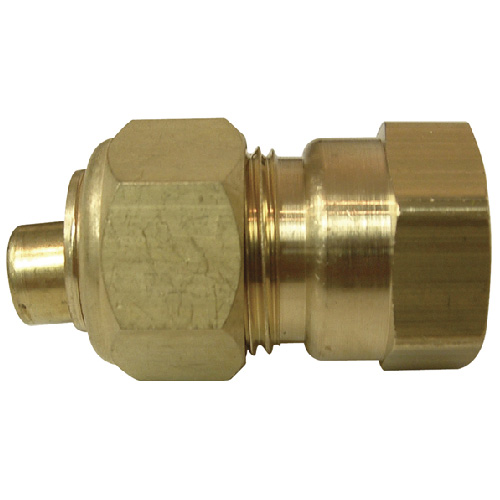 Coupling - Brass - 1/2" x 3/8" - Tube x FIP