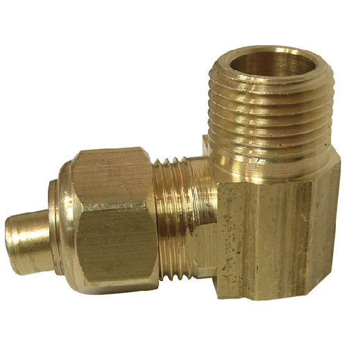 Coude, laiton, 90°, 1/2" x 3/8", tuyau x MIP