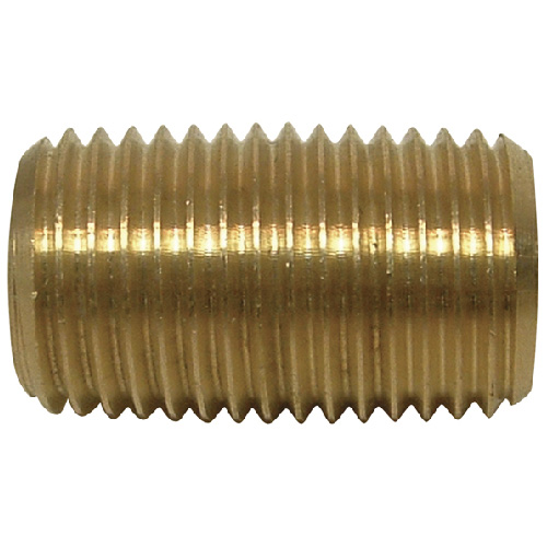 Mamelon de tuyau, laiton, 1/4", MIP x MIP