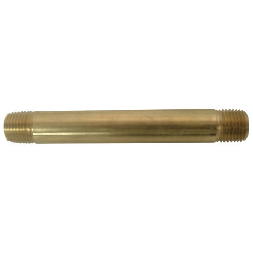 Mamelon de tuyau, laiton, 1/4" x 4", MIP x MIP