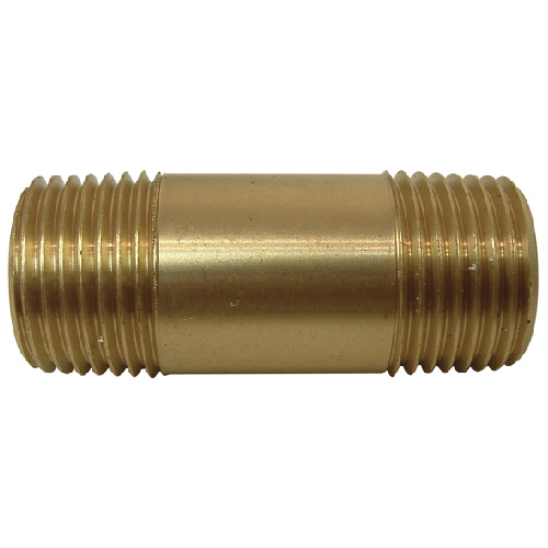 Nipple - Brass - 1/2" x 2" - MIP x MIP