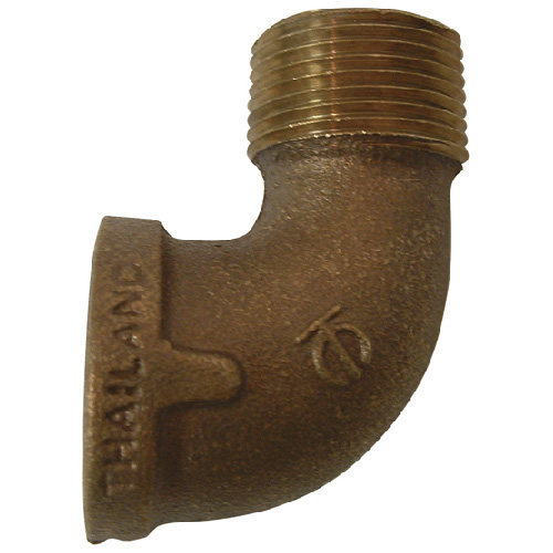 Street Elbow - Red Brass - 90° - 3/4" x 3/4" - MIP x FIP