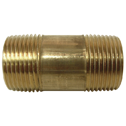 Mamelon de tuyau, laiton, 3/4" x 2", MIP x MIP
