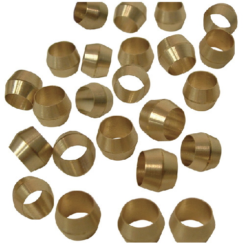 Compression Sleeves - Brass - 1/4"