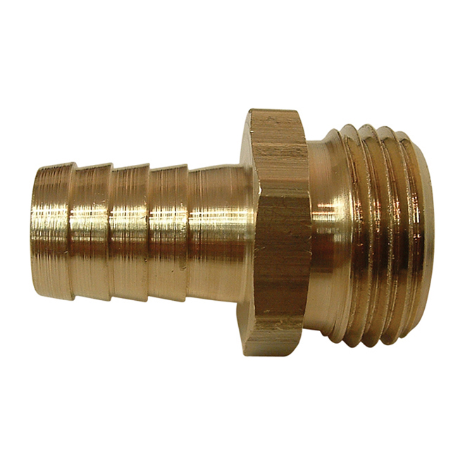Hose Barb - Brass - 1/2" x 3/4" - Barb x MIP