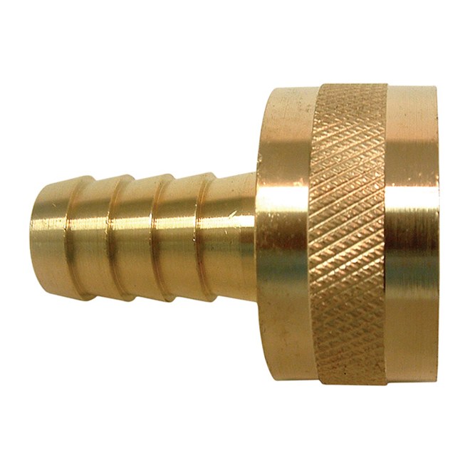 Hose Barb - Brass - 1/2" x 3/4" - Female x Barb