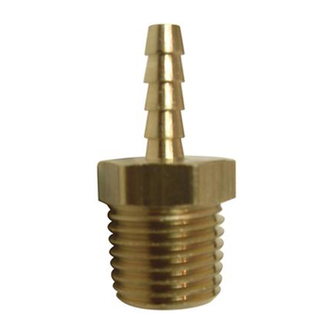 Hose Barb - Brass - 5/16" x 1/8" - Barb x MIP