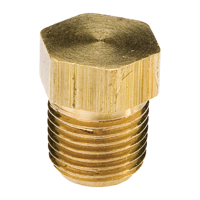 Plug - Brass - Hex Head - 1/4" - MIP
