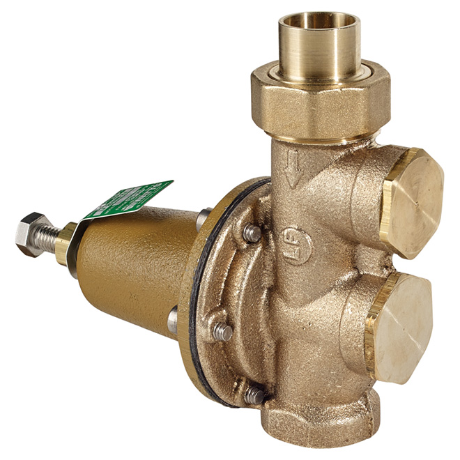 Détendeur-régulateur en laiton sans plomb de 3/4" x 3/4"
