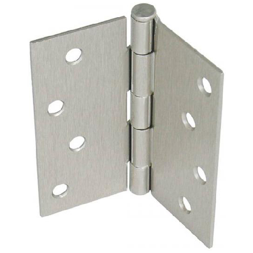 Satin Nickel Finish Metal Hinge - 4" x 4"