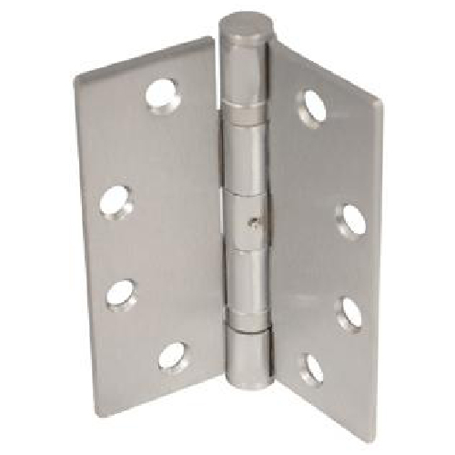 Set of 3 Satin Chrome Finish Ball Bearing Hinges 4 1/2" x 4"