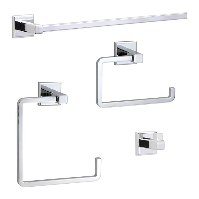 Ultra 4-Piece Bathroom Accessory Set - Chrome