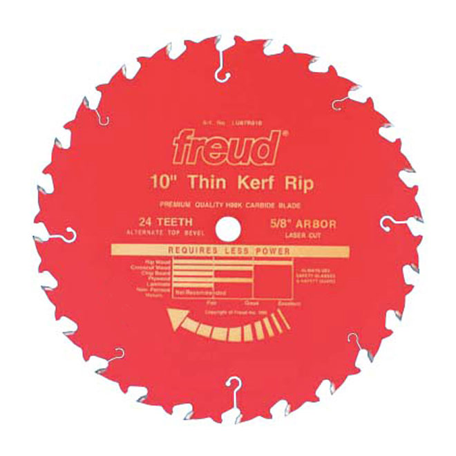 Lame de scie circulaire « mince », 10 po, 24 dents