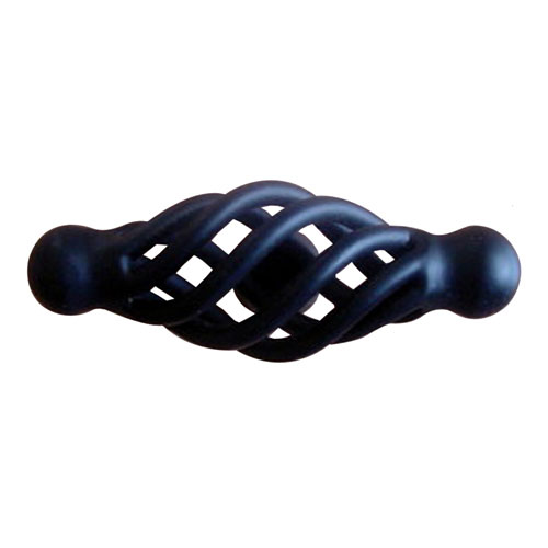 Bouton en métal noir mat