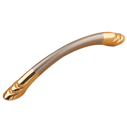 Metal Handle Pull Brass and Brushed Nickel