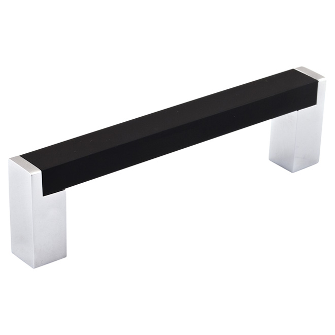 Metal Cabinet Pull - Chrome and black