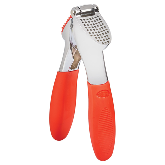 Garlic Press - Stainless Steel - Red