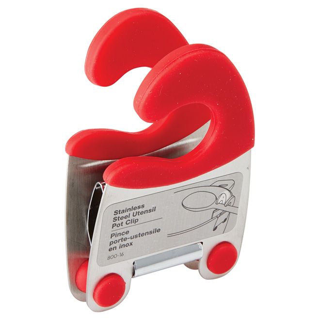 Utensil Pot Clip - Silicone - Red