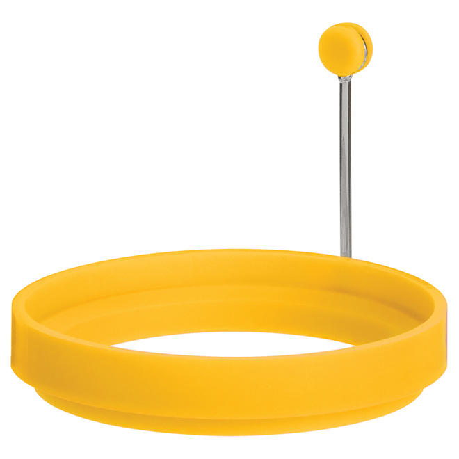Anneau double pour oeuf, silicone, jaune