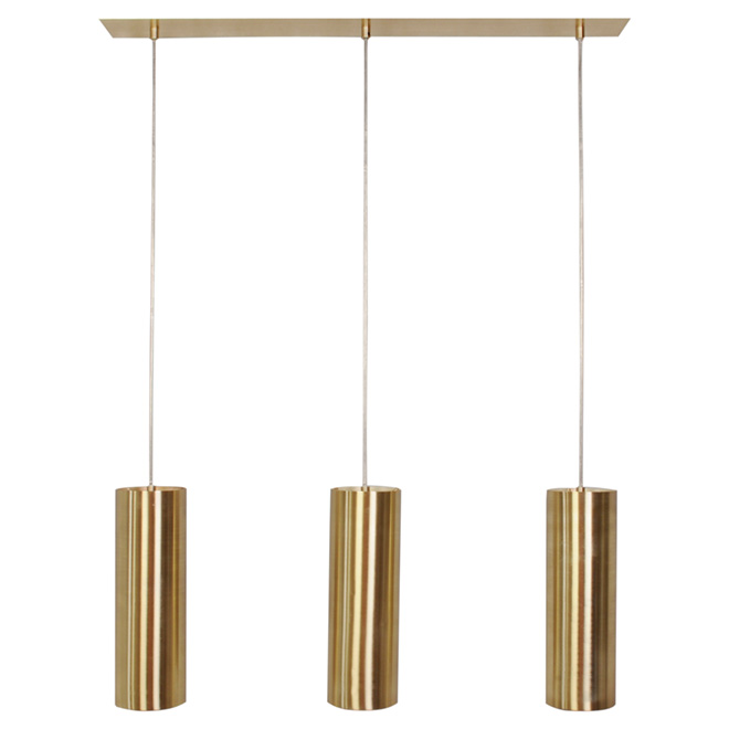 3-lights Pendant - Polished Brass