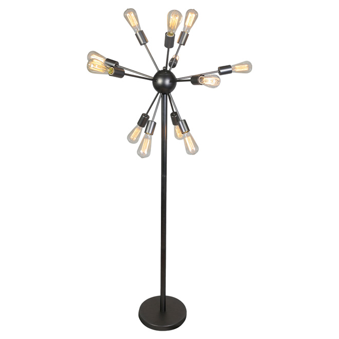 Telescopic Floor Lamp 57" - Black