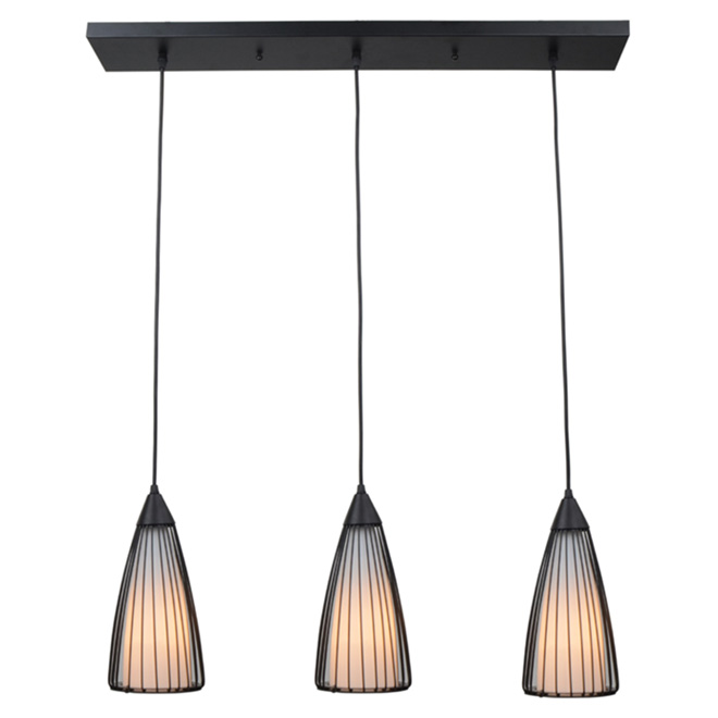 Pendant Light - 3 Lights - Black