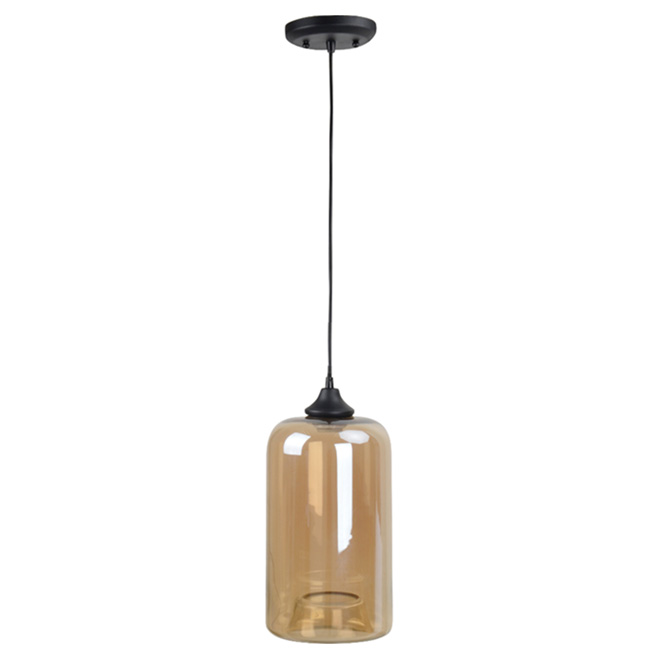 Suspension à 1 lumière, ambre