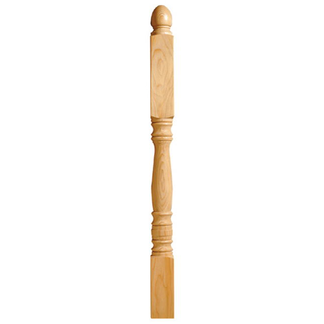 Poteau de départ en pruche « Le Royal », 3" x 3" x 41"