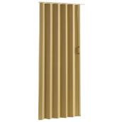 Porte accordéon en PVC à paroi simple, chêne