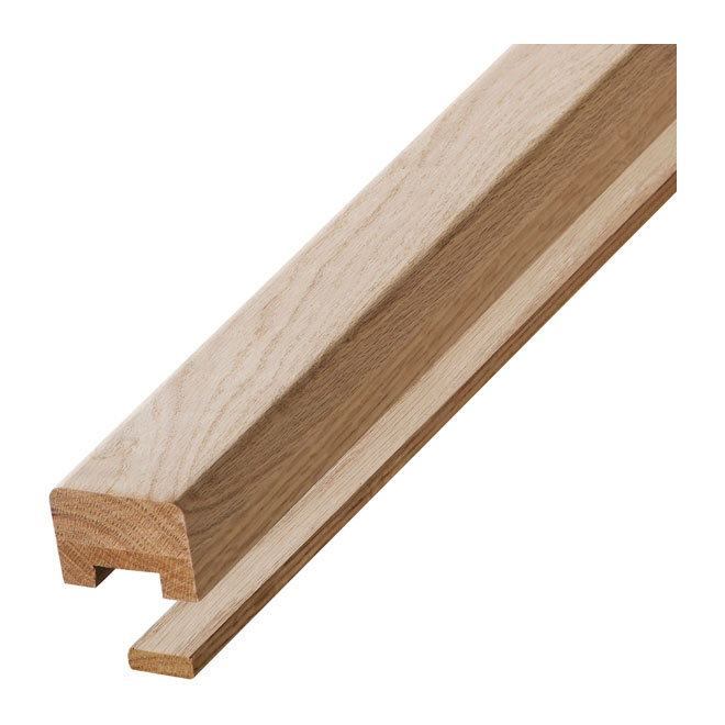 "Zen" Oak Handrail with Fillet - 10' - Natural