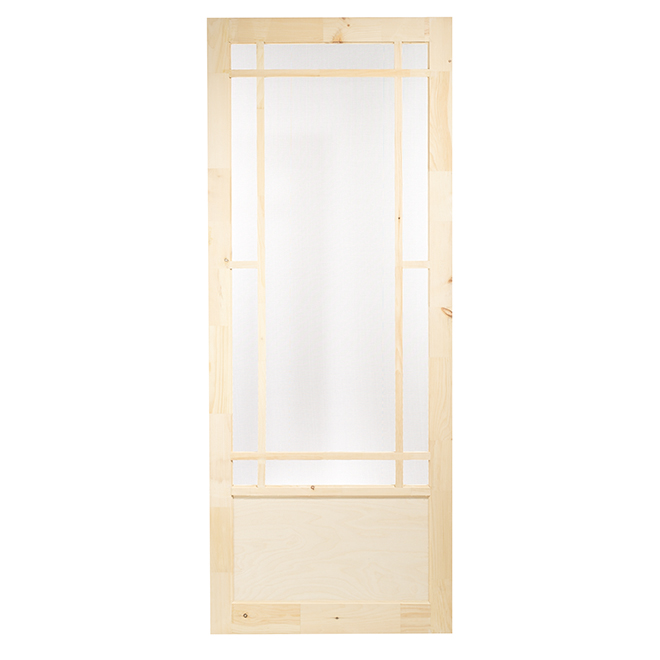 "Prairie" Rustic Pine Screen Door 33" - Natural
