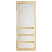 Porte moustiquaire en pin « Zen » de 32 po - Naturel