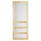 Porte moustiquaire en pin «Zen» de 36 po - Naturel