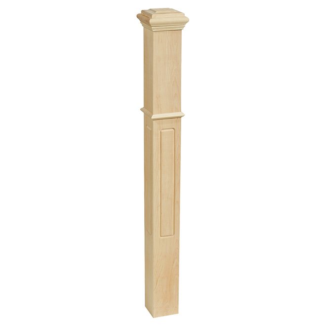 "Victorian" Maple Newel Post - 4" x 4" x 44 5/16"