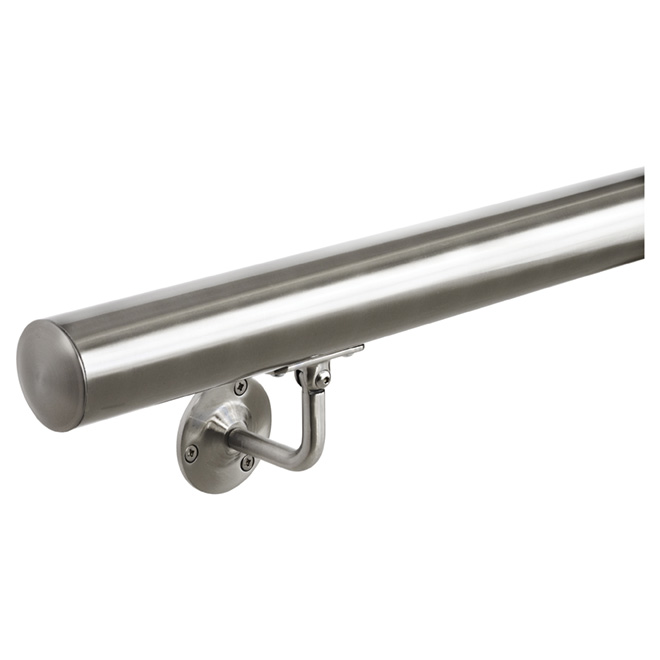 Stainless Steel Wall Handrail - 8'