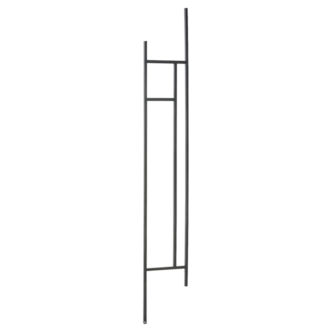 "Zen" Wrought Iron Knee Wall Balustrade - Stairs
