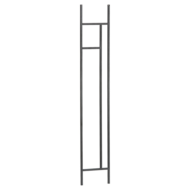 "Zen" Wrought Iron Knee Wall Balustrade-Horizontal