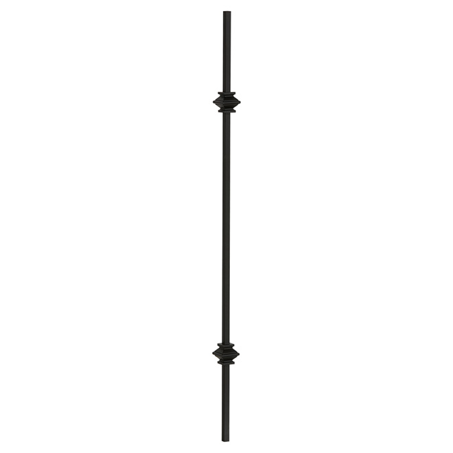 Wrought Iron Knuckle Baluster - 35" - Black